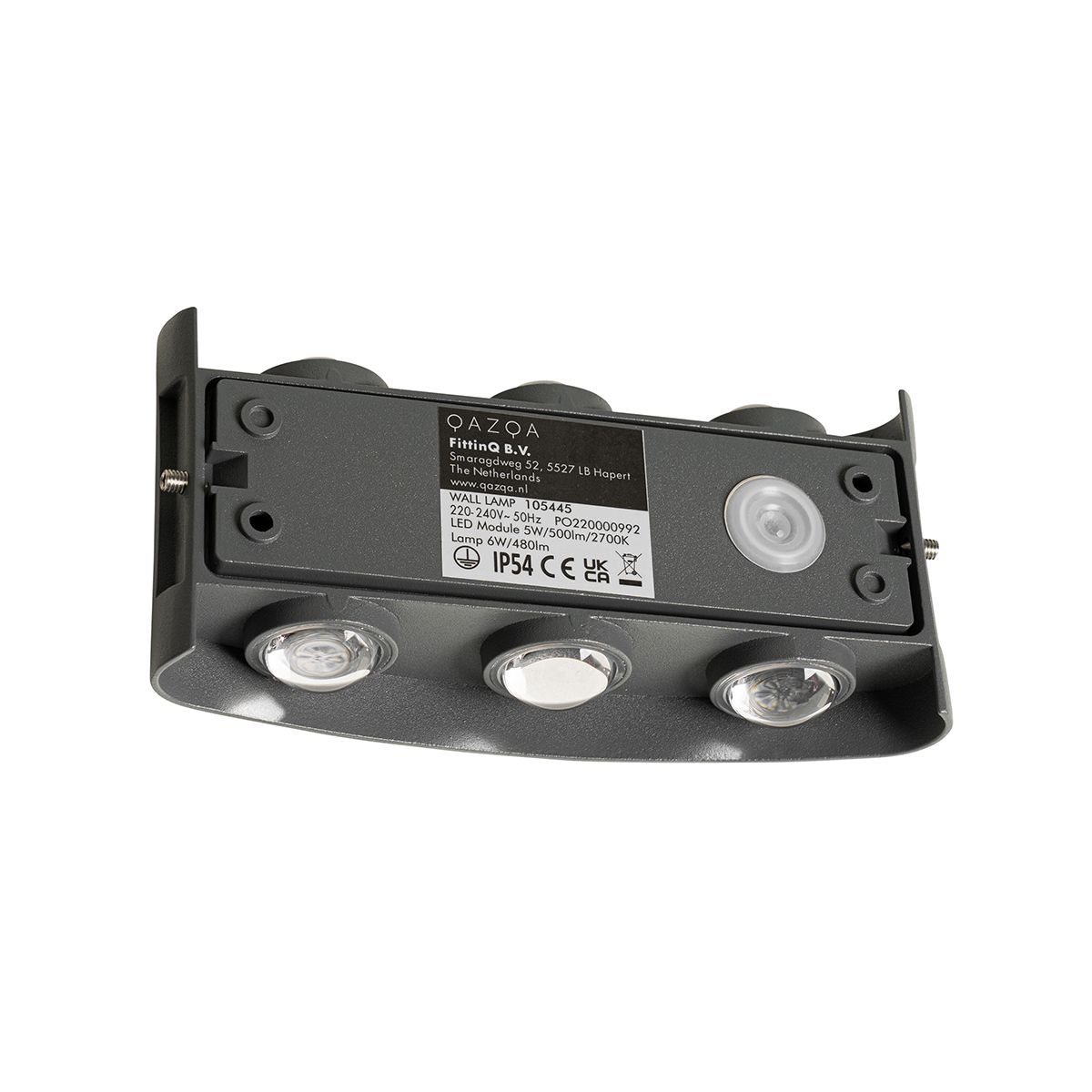 Buiten wandlamp donkergrijs incl. LED 6-lichts IP54 - Silly