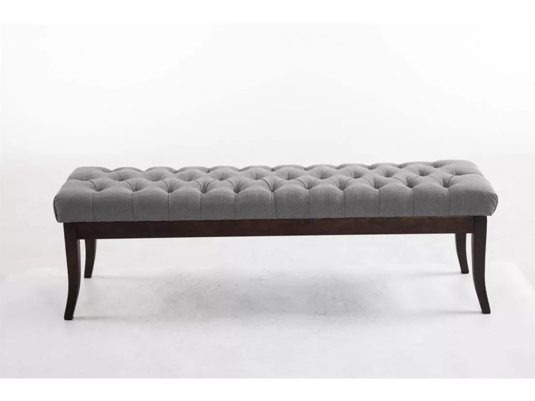 Banquette - Tissu & Bois - Gris - Ramses