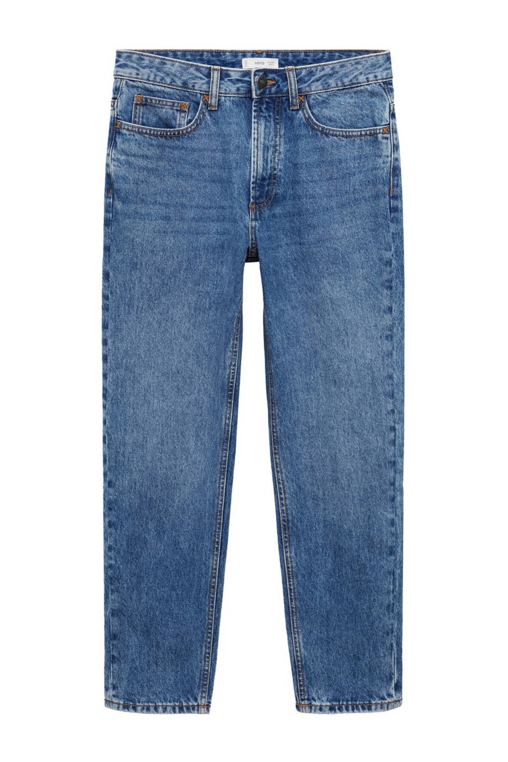 MANGO TEEN straight leg jeans medium blue denim