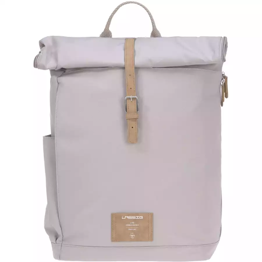 LÄSSIG Wickelrucksack Rolltop Backpack grau