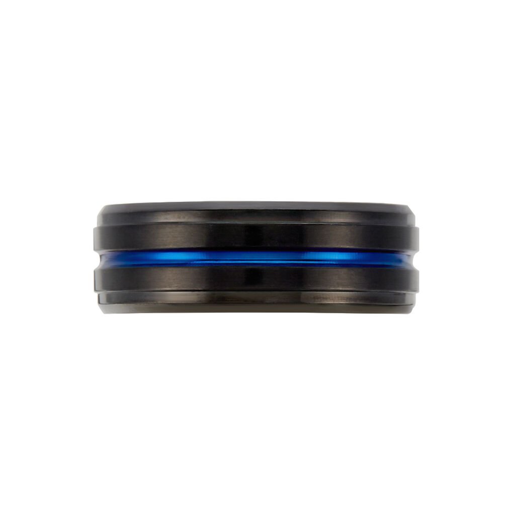 Bague Acier Noir Rick