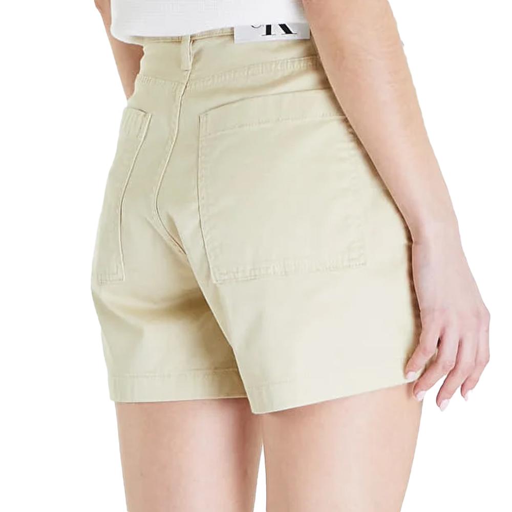 Calvin Klein Jeans Short Beige Femme Calvin Klein Jeans Woven Label J20J223135
