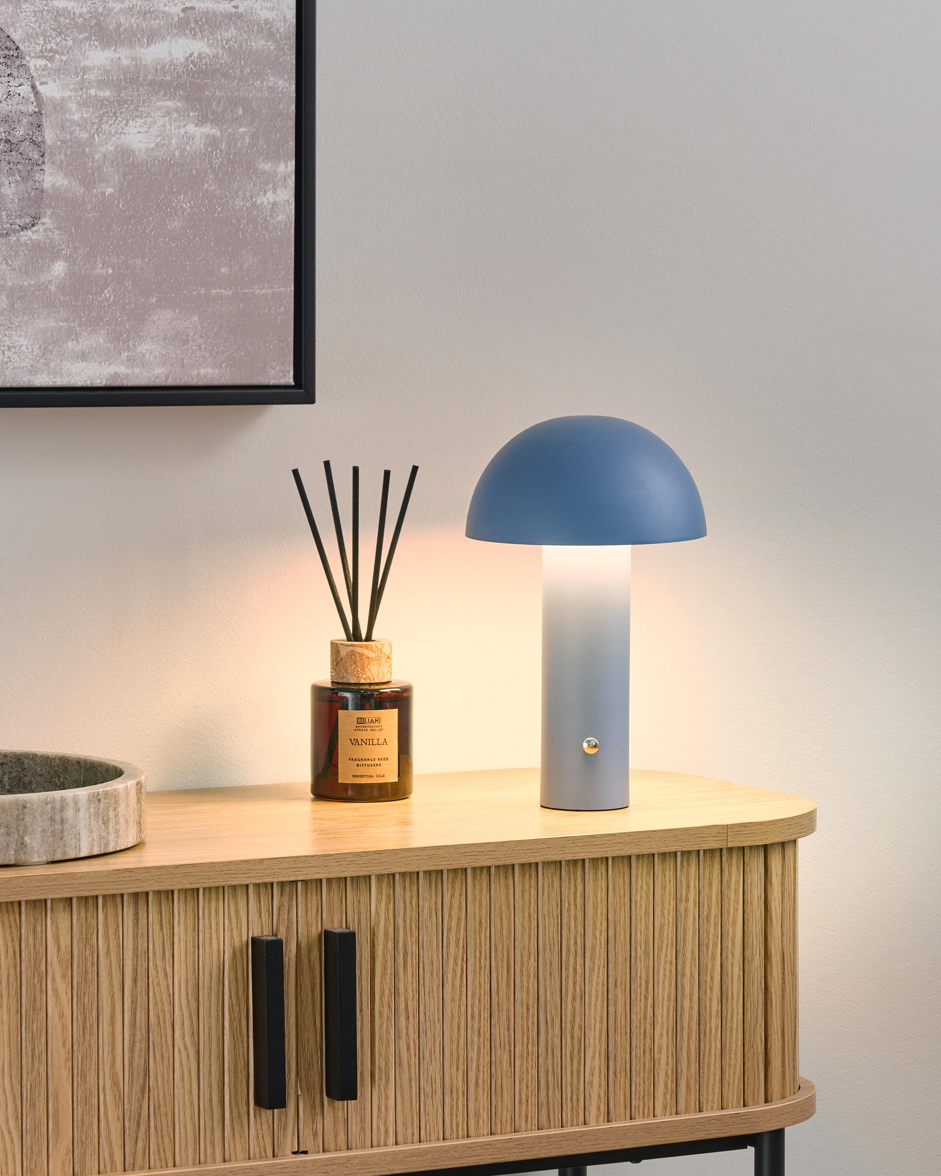 LED draadloze tafellamp BOJO met dimmer Metaal Blauw