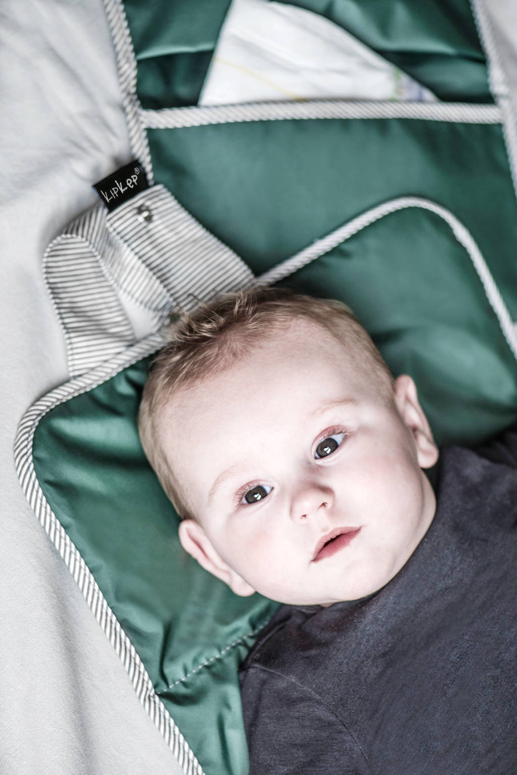 Napper verschoningsmatje + luieretui calming green