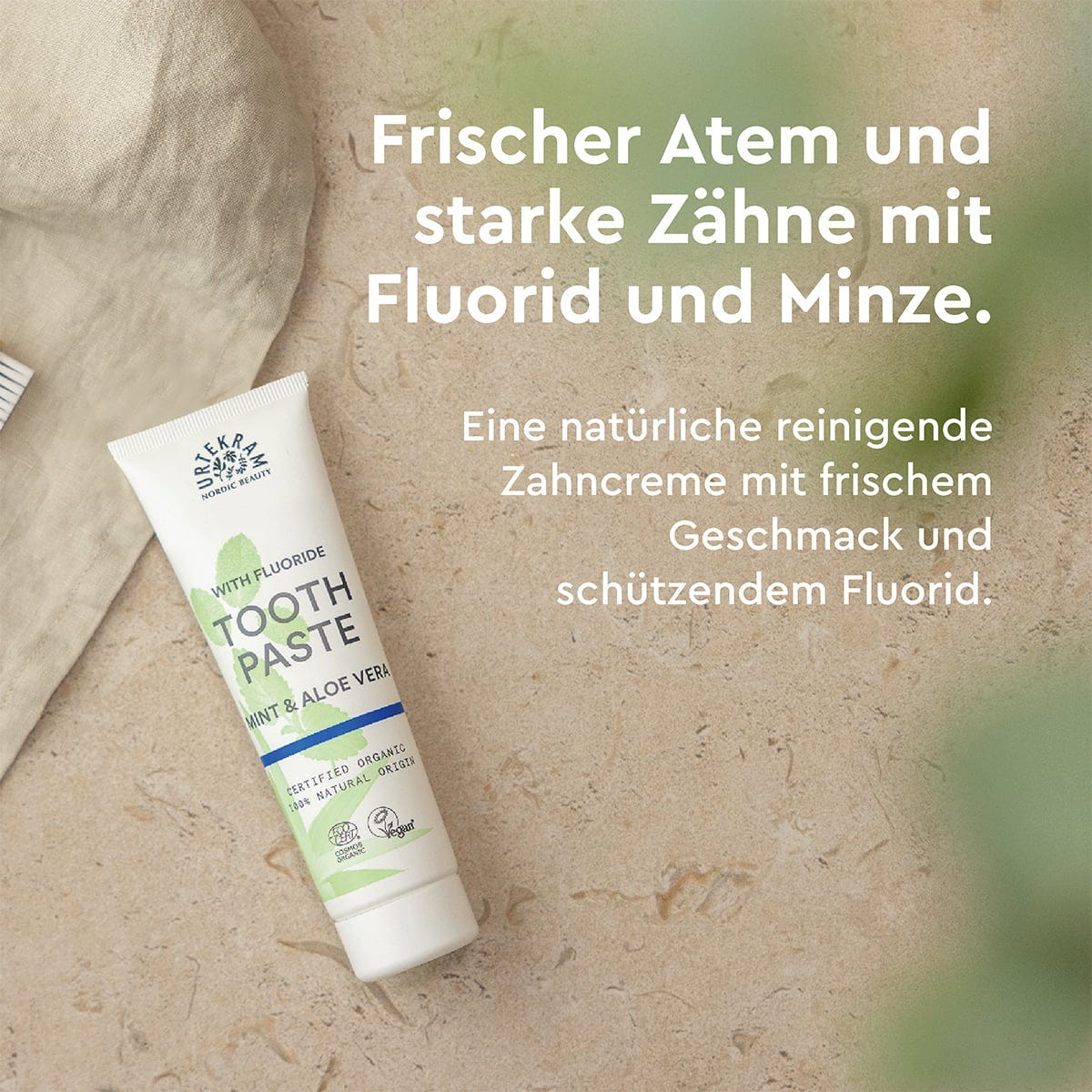 URTEKRAM  Mint Toothpaste with Flouride, 75 ml