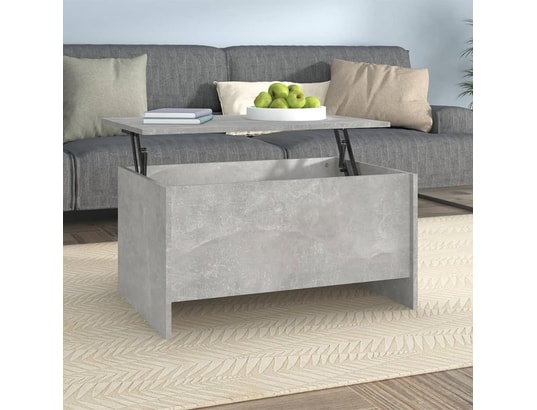 VIDAXL - Table basse gris béton 80x55,5x41,5 cm bois d'ingénierie