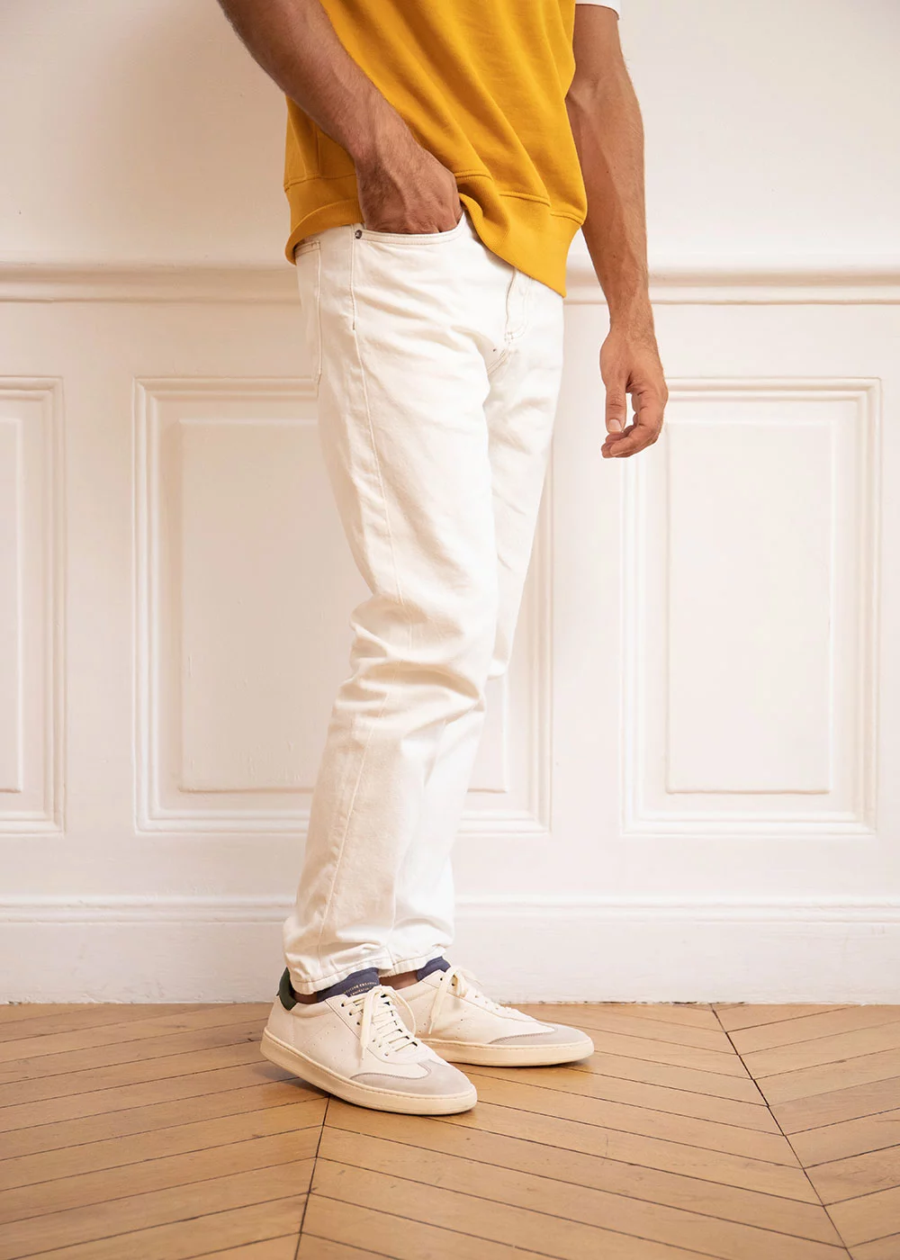 SNEAKERS KOMBO 002 CUIR BLANC