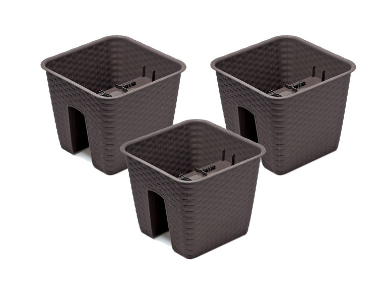 3 railing bloempotten
