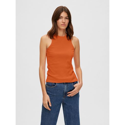 Selected Femme Fanna Tank Top, Orangeade, XS