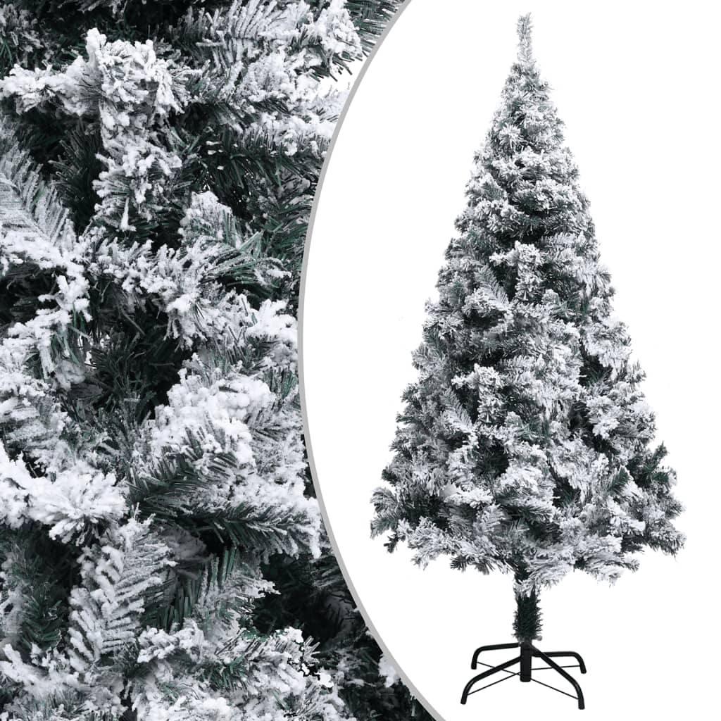 Kunstkerstboom met sneeuw, groen, 120 cm, PVC