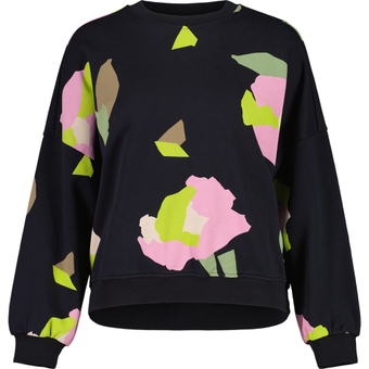 Maloja LauenaM. Sweatshirt Deep Black Fieldflower Damen