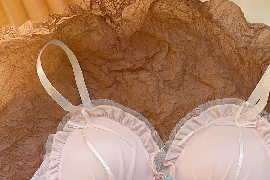 Nabla - Draadloze bh met ruches en appliqué