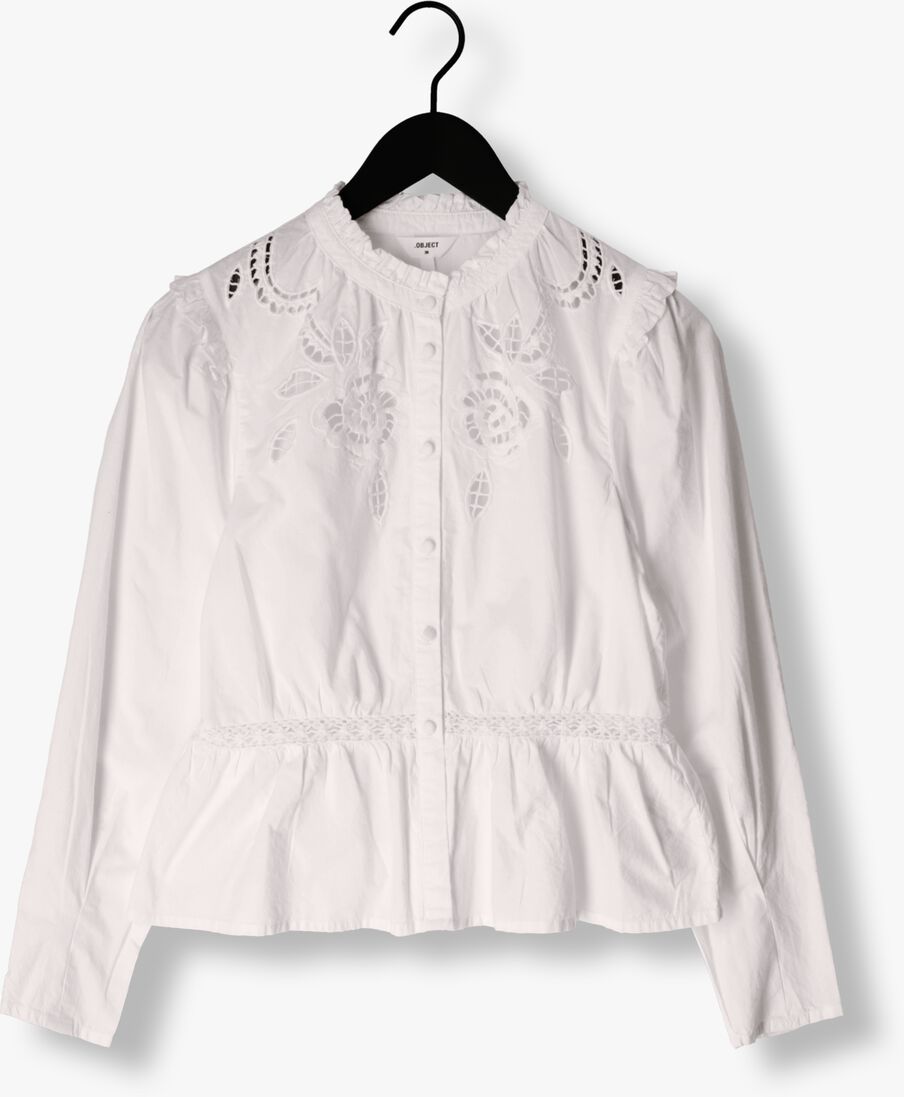 OBJECT witte object blouse objiska l/s top