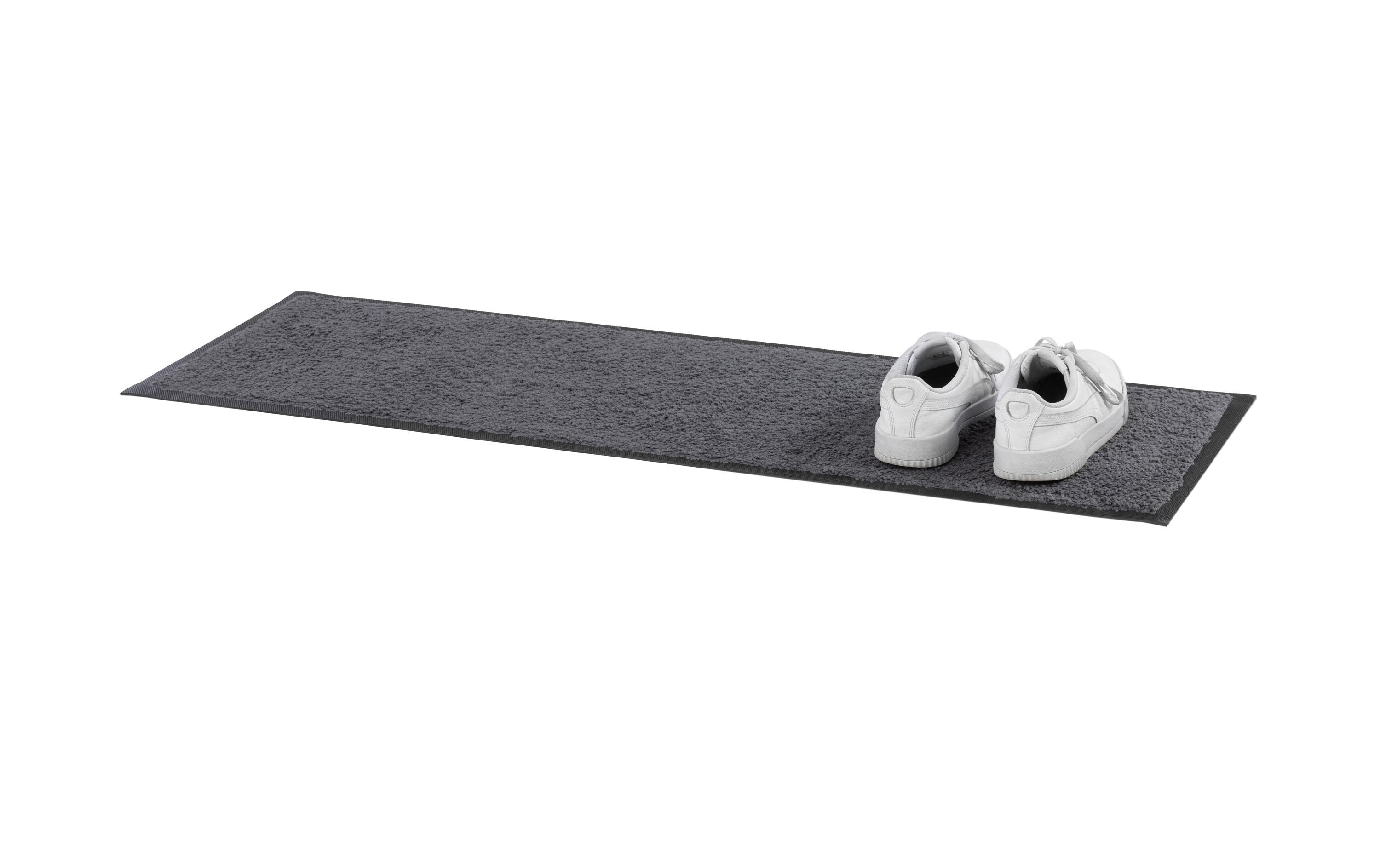 Fussmatte Anthrazit, 35 x 120 cmPflegeleichte und rutschfeste Schmutzfangmatte