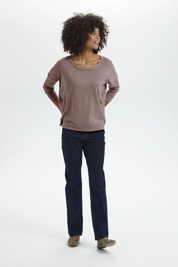 Saint Tropez A2561, MilaSZ R-Neck Pullover Antler melange