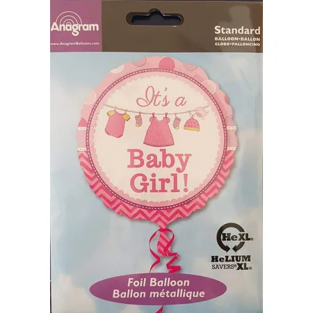amscan Folienballon It´s a Baby Girl metallic
