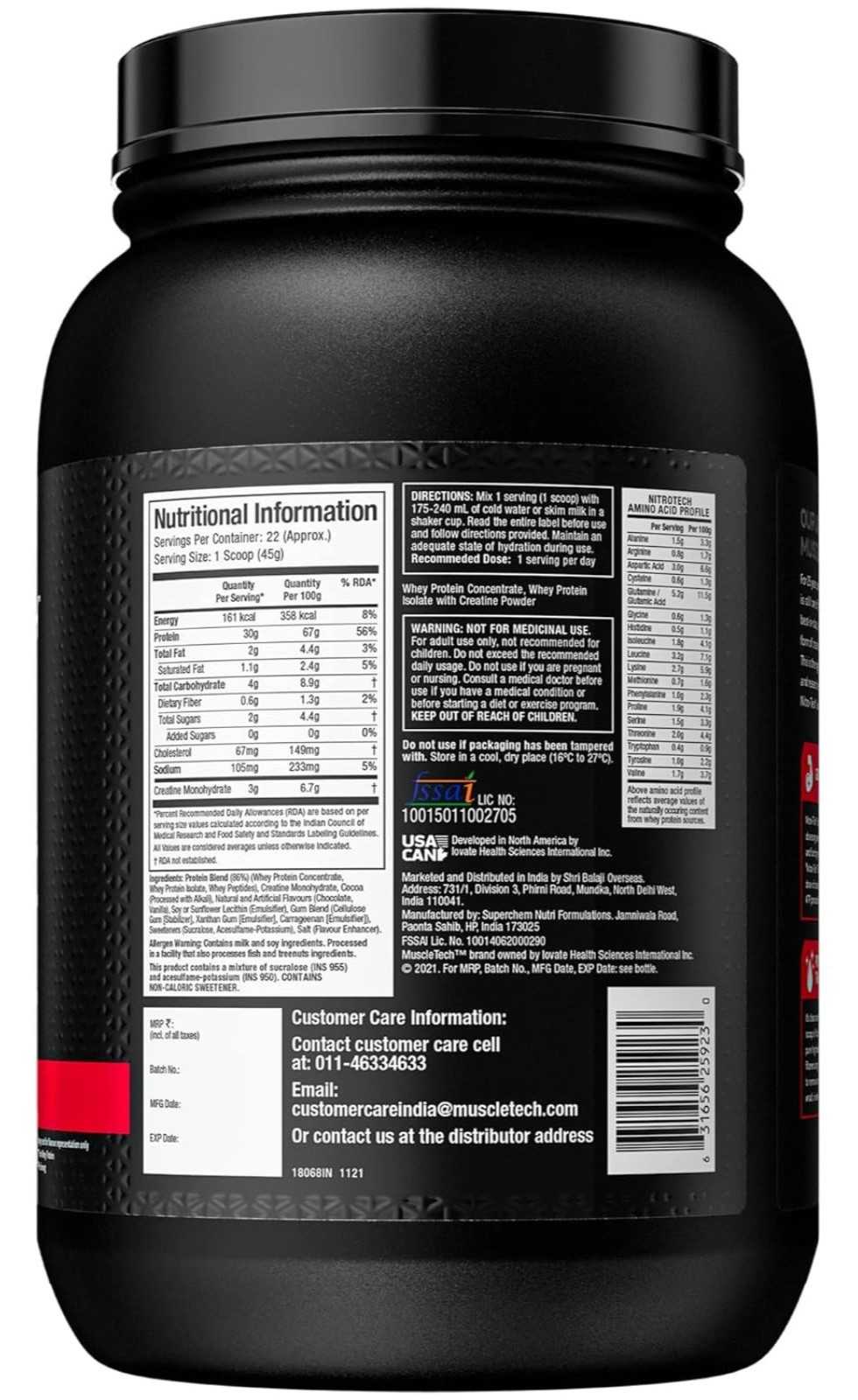 MuscleTech Nitro-Tech 907g