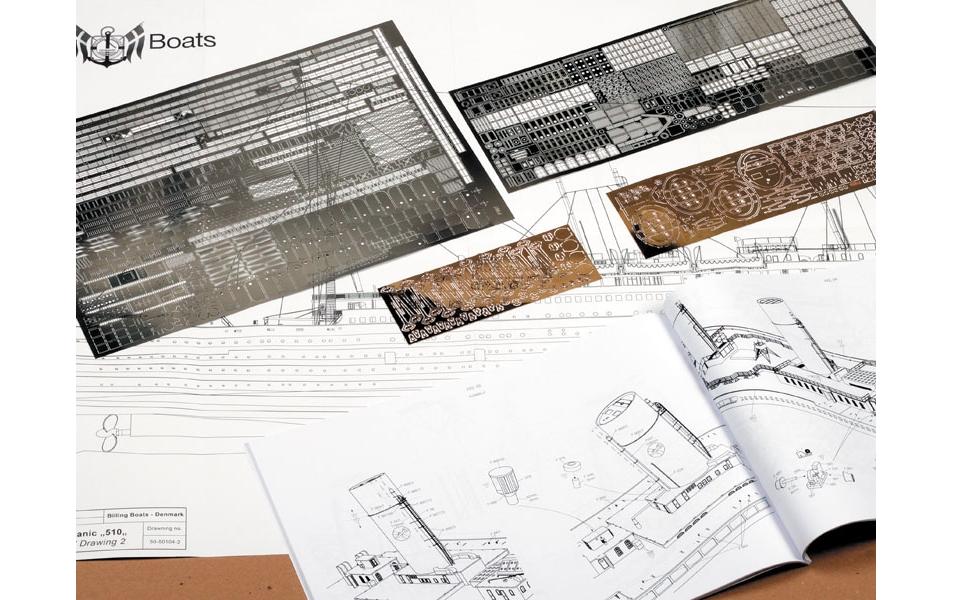 Bausatz Passagierschiff RMS Titanic, 1880 mm 1:144<br>Detailgetreuer Titanic Modellbausatz mit fast 1.9 m Länge