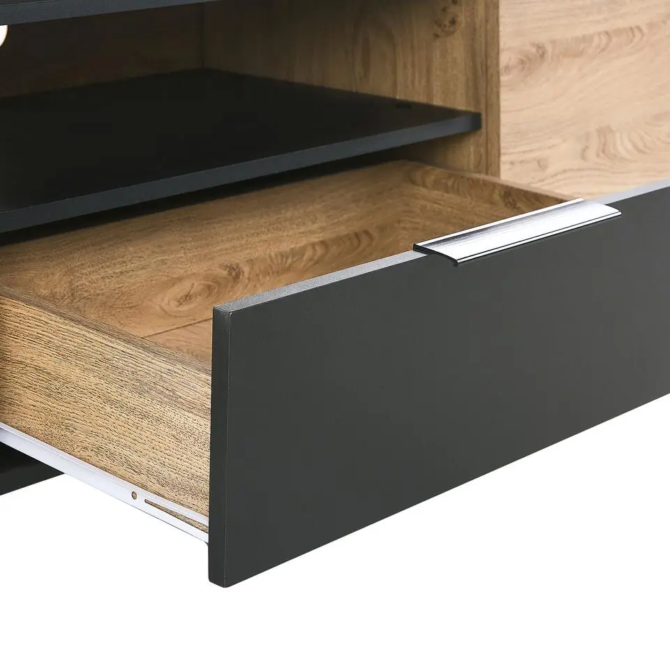 ARKLEY - TV-meubel - Zwart - Vezelplaat