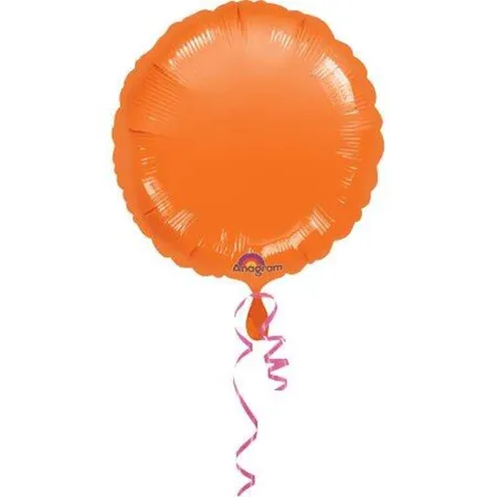 amscan Folienballon rund, orange, 43 cm