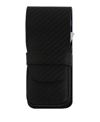 Erbe Solingen Maniküre-Etui aus echtem Leder in Schwarz mit Stecklasche 4-teilig