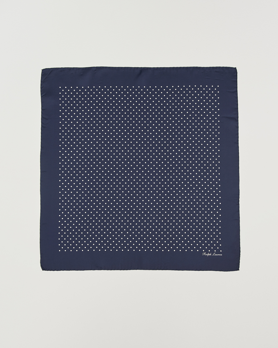 Ralph Lauren Purple Label Printed Dot Scarf Navy