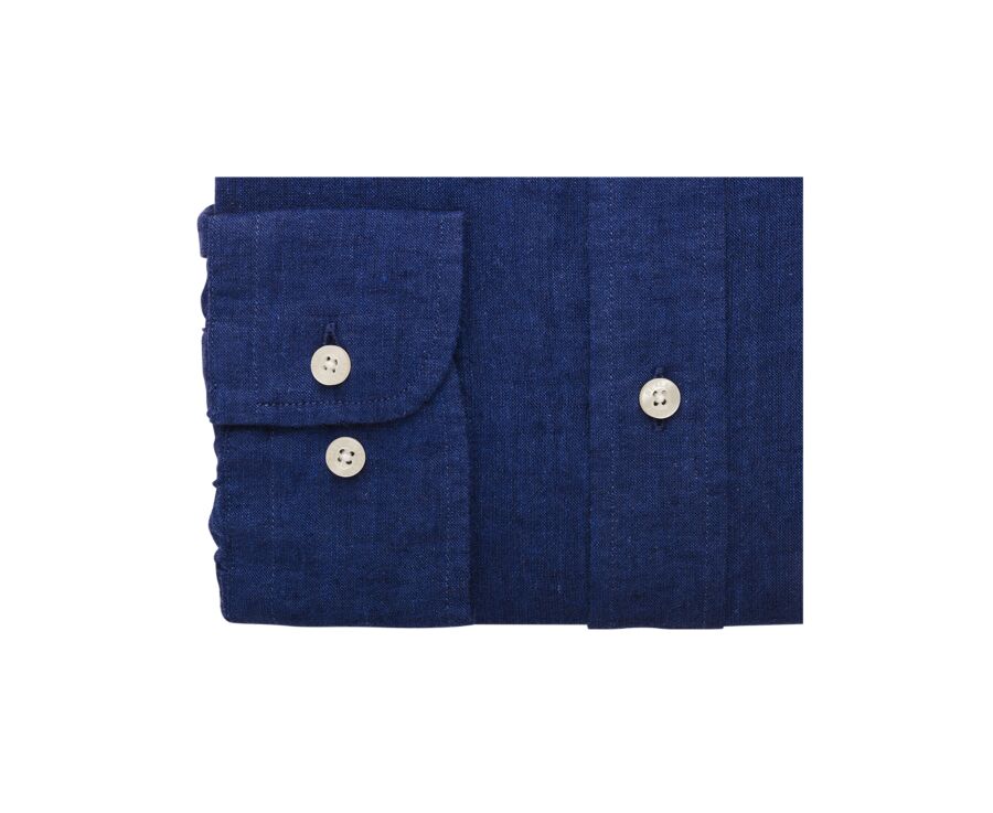 Chemise manches longues coton et lin Chambray Ecru - COLTEN