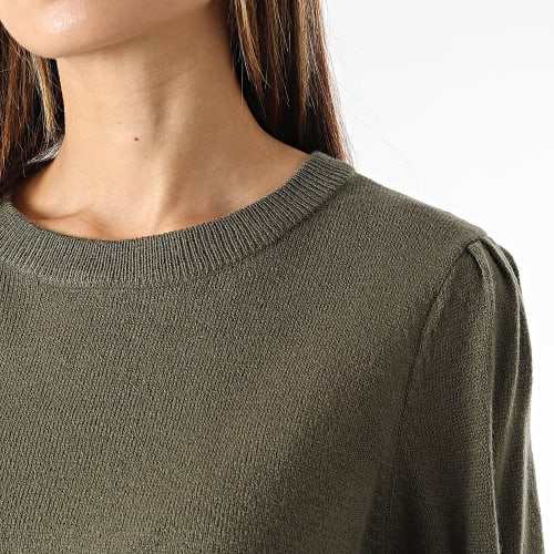 Pull Crop Femme Laura Vert Kaki
