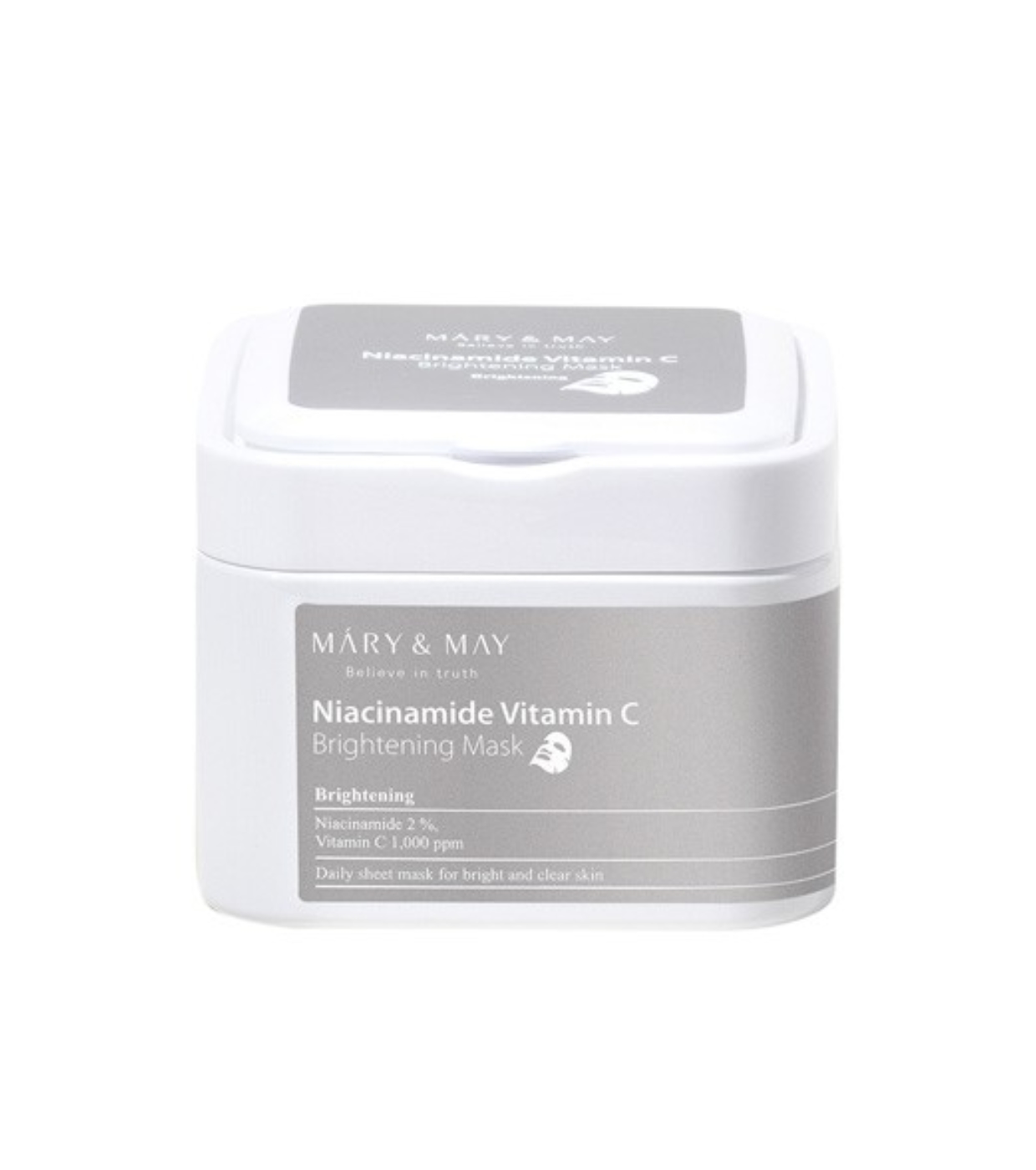 Mary & May - Máscara iluminadora com niacinamida e vitamina C - 30ea