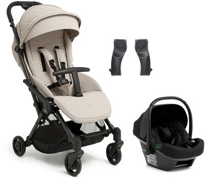 Beemoo Easy Fly Lux 4 Trille inkl Route i-Size Babybilstol, Sand Beige/Black Stone