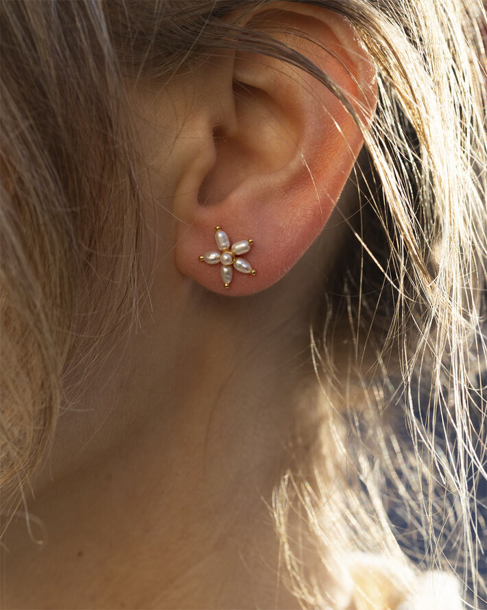 ByBiehl Pearl Signature Stud-GP Gold plated silv