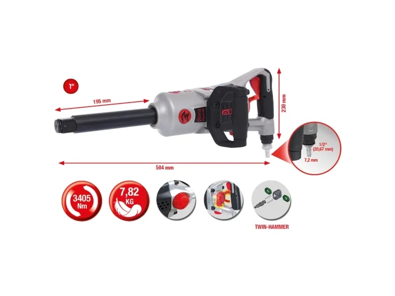 KS Tools 1 superMONSTER 3405N 504 mm højløfts trykluftsbombe