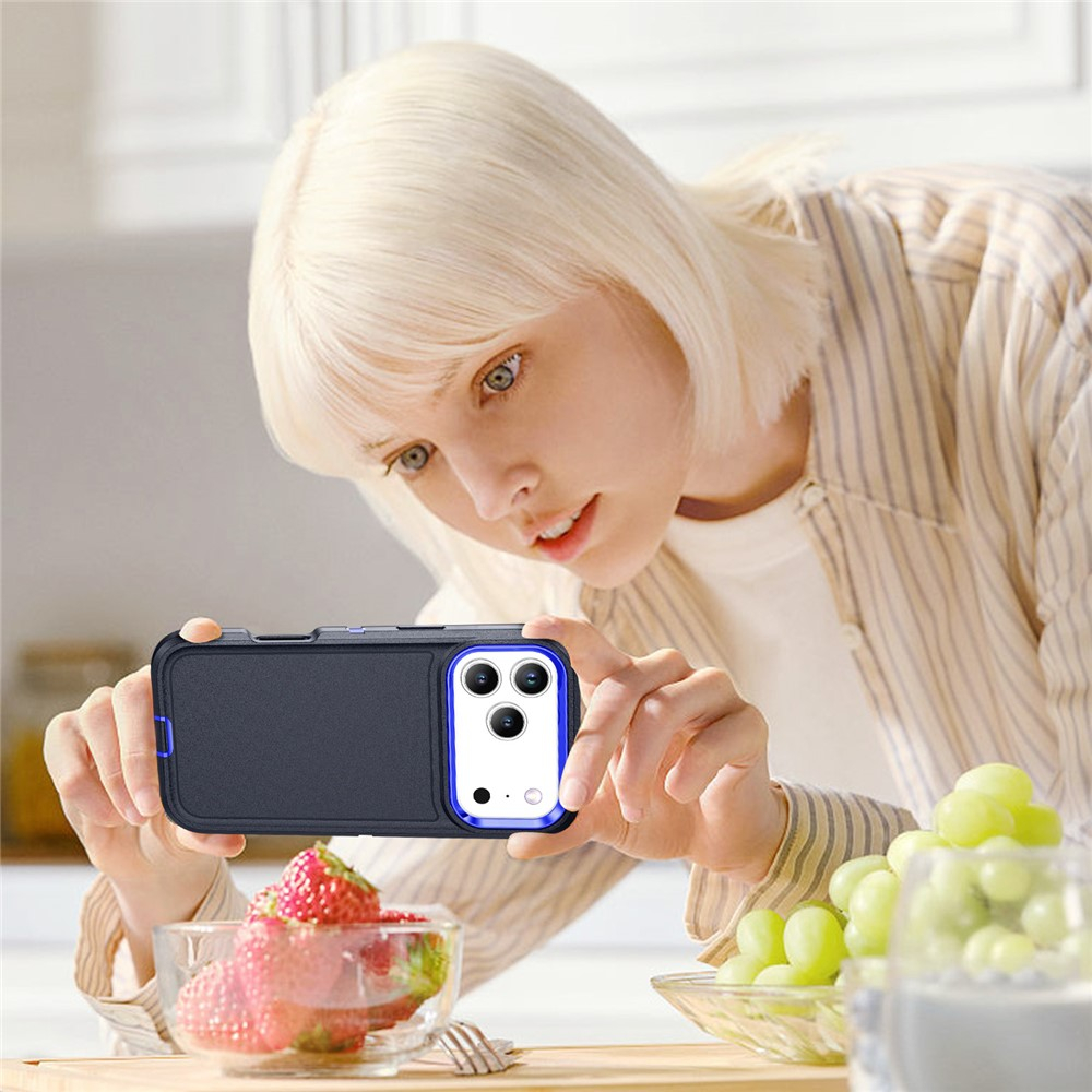 iPhone 17 Pro Outdoor Hybrid Schutz Hülle Defender - Dunkelblau