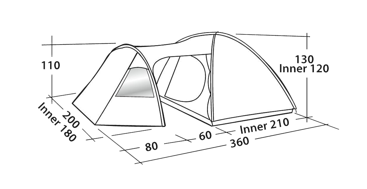 Easy Camp Eclipse 300 Kuppelzelt grün für 3 Personen