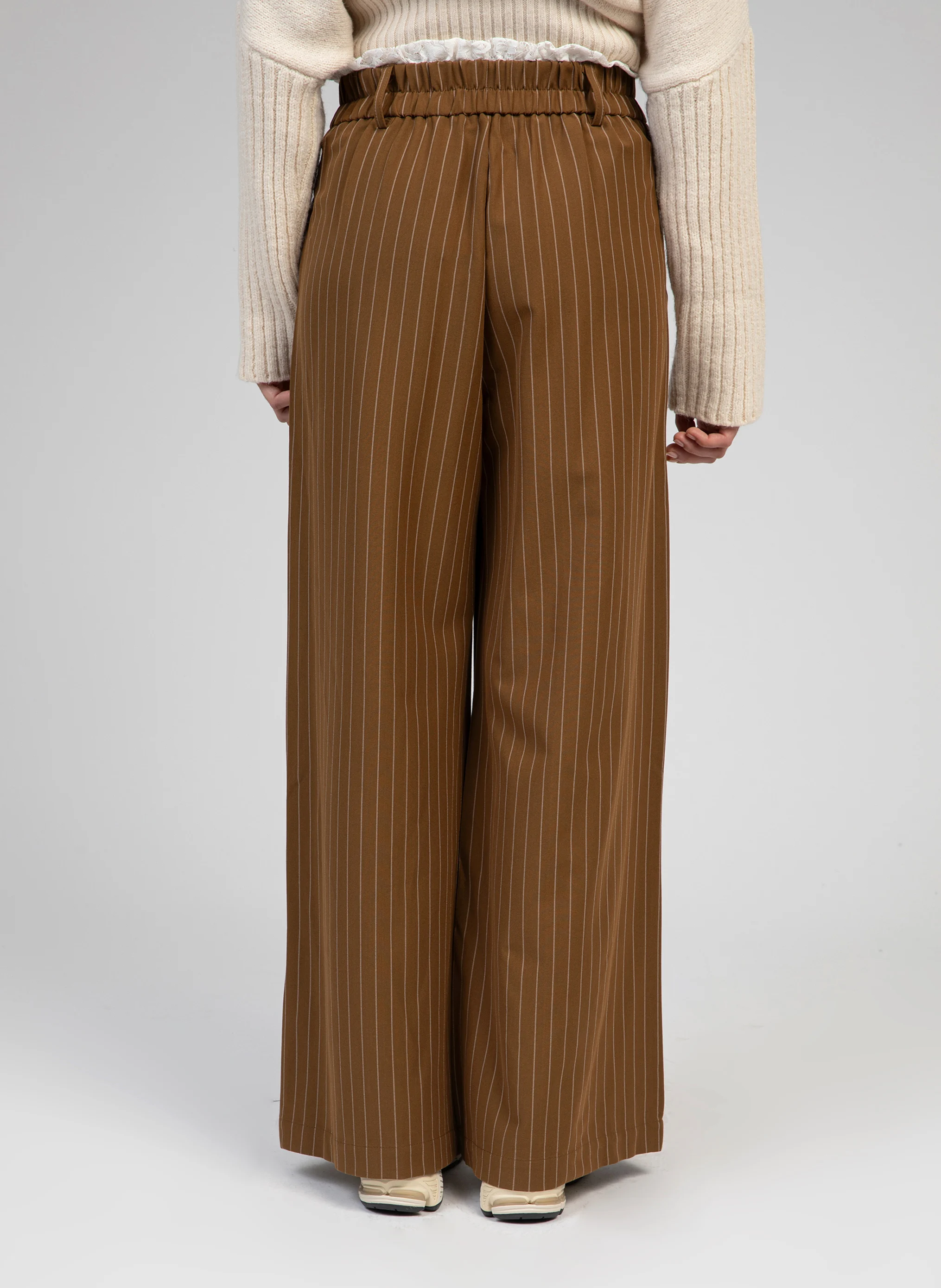 PANOVA - Pantalon large à rayures | Vert