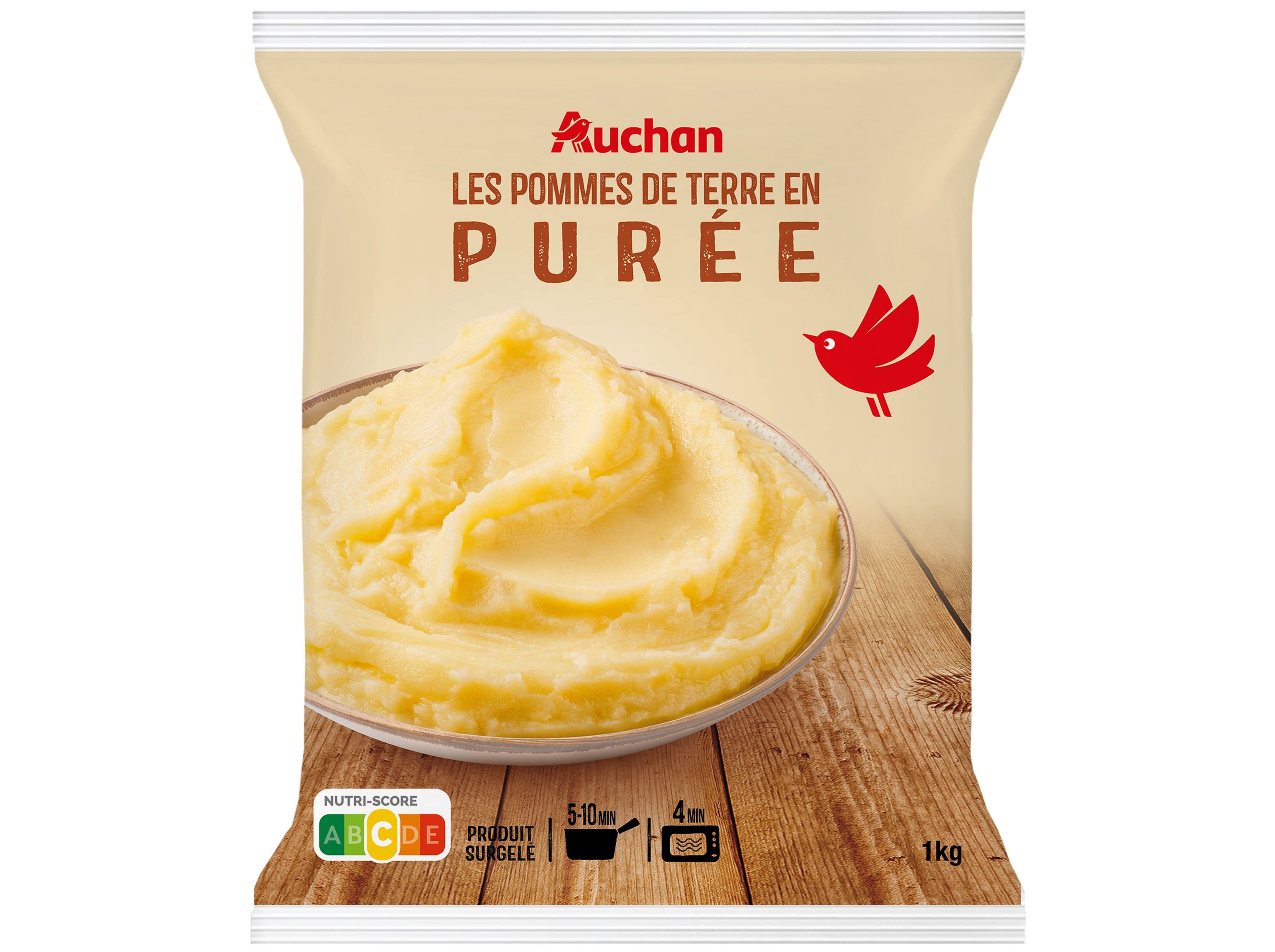 PURÉ DE BATATA AUCHAN COZINHADO 1KG