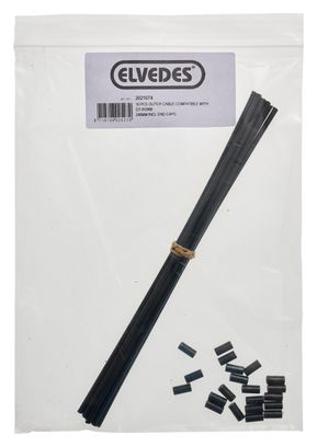Kit Elvedes avec 10 Câbles de Changement de Vitesse Compatible Shimano Super 240 mm   Embouts Câble Noir