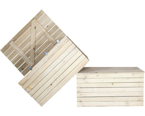 Houten kist, natuurlijke afwerking, 85x46x55 cm