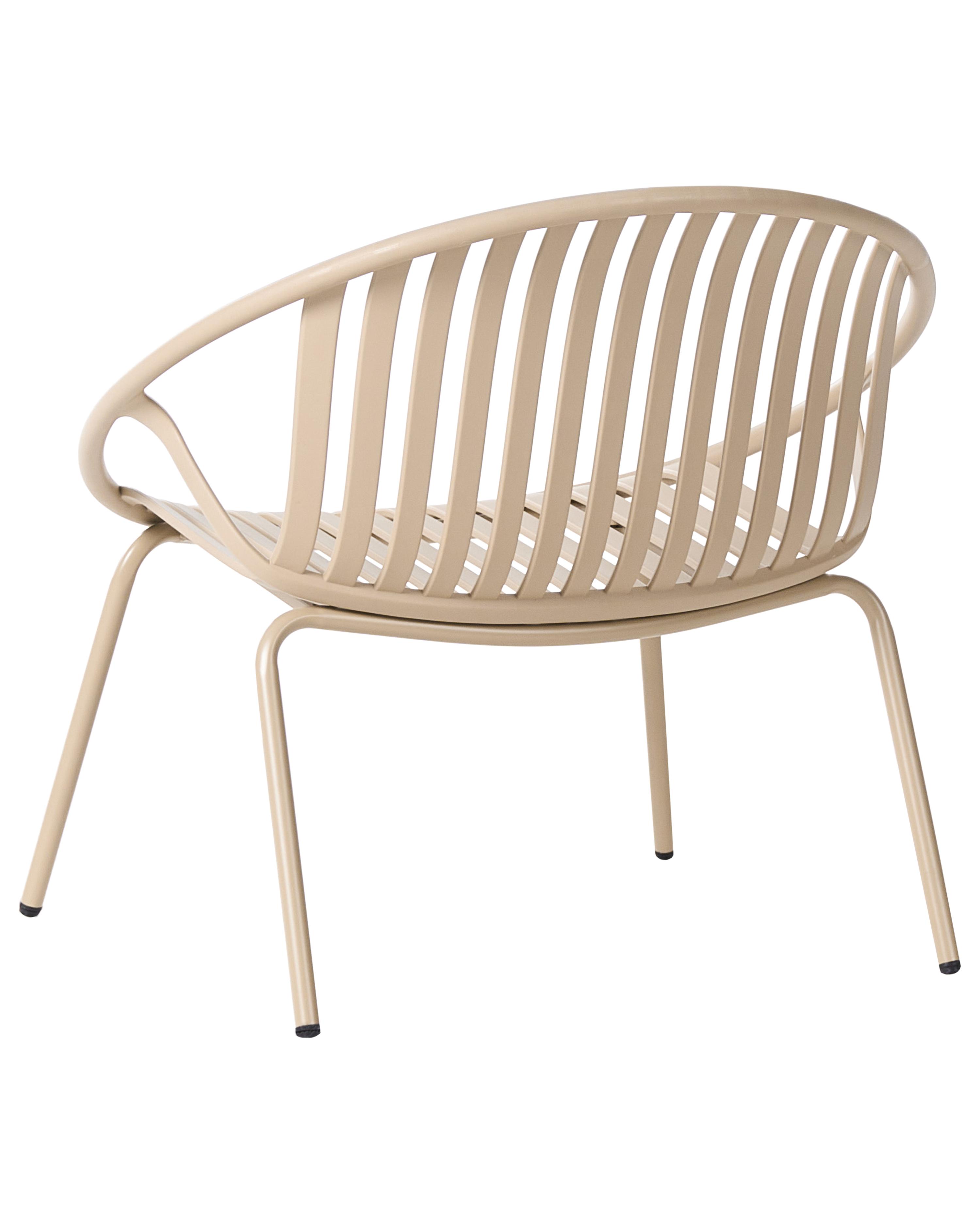 Set van 2 tuinstoelen CASPERIA met voetenbank Zandbeige