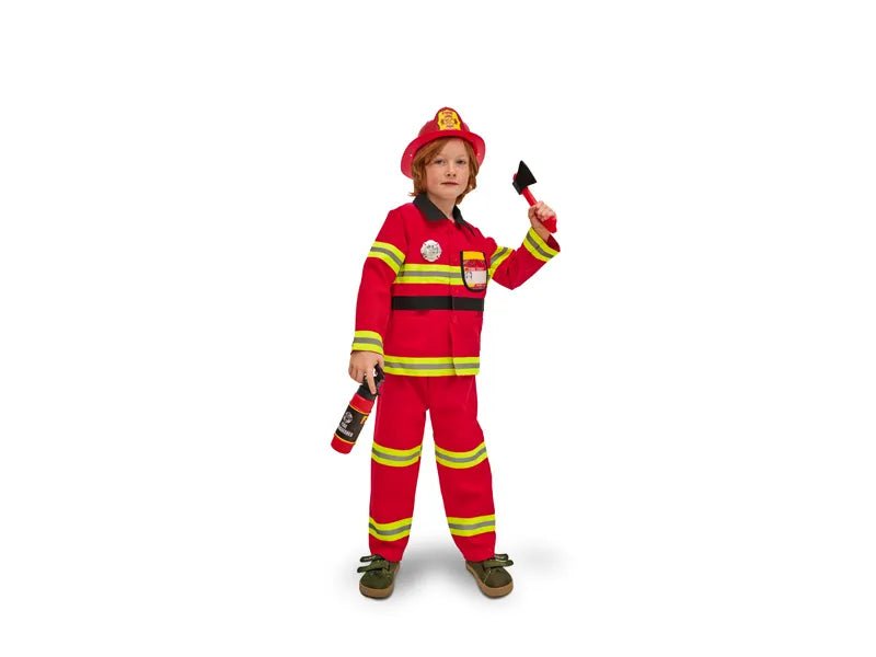 Brandweerman Kostuum Rood Kind 3 delig