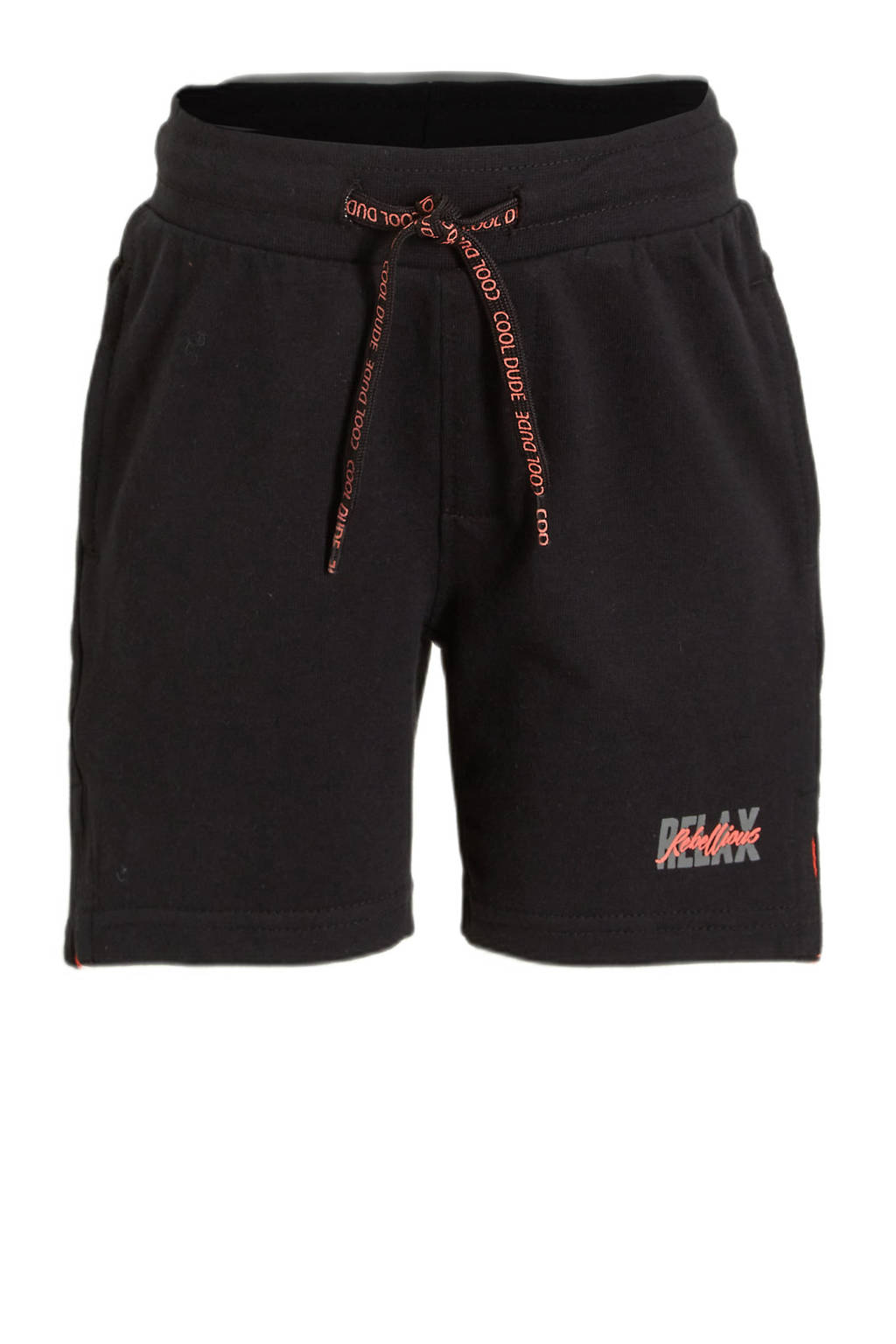 Orange Stars short Mauritz met printopdruk zwart