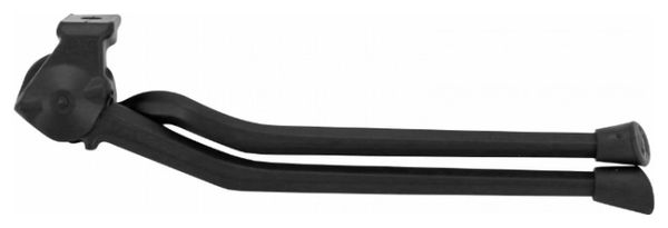 BEQUILLE VELO DOUBLE CENTRALE PLETSCHER NOIRE AVEC 2 PIEDS RABATABLE DU MEME COTE LONGUEUR 320mm