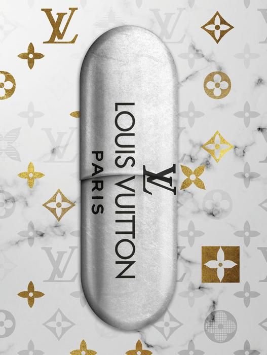 Glasschilderij Louis Vuitton Pil 060080F-390B60 x D0.4 x H80 cm