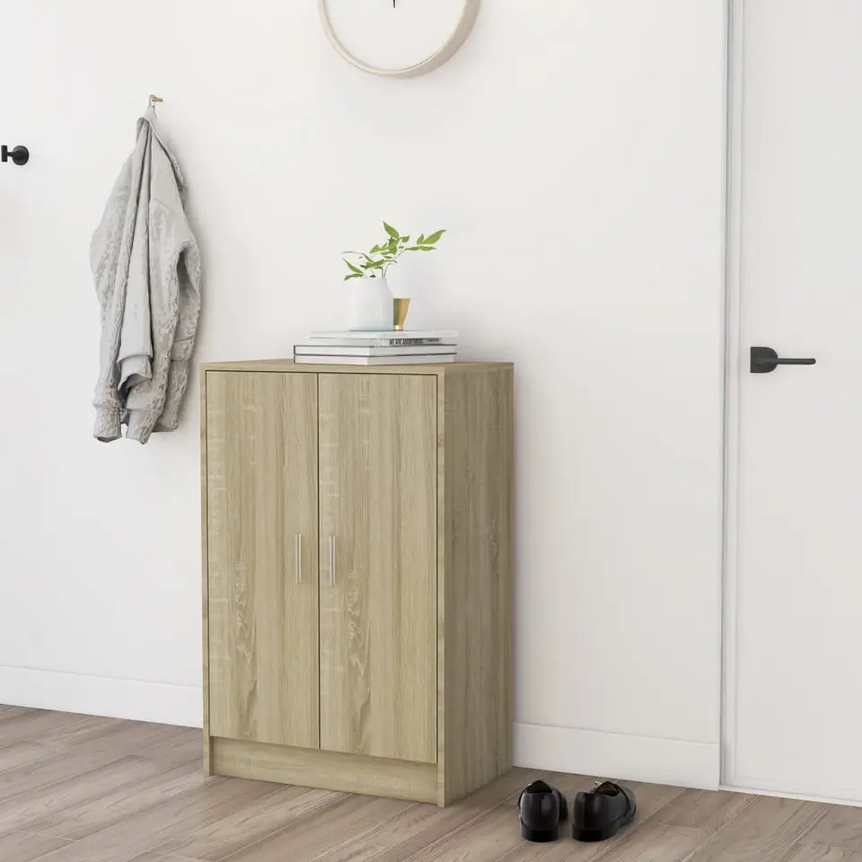 vidaXL - Schoenenkast - Bruin - Bewerkt hout - 60 x 35 x 92 cm