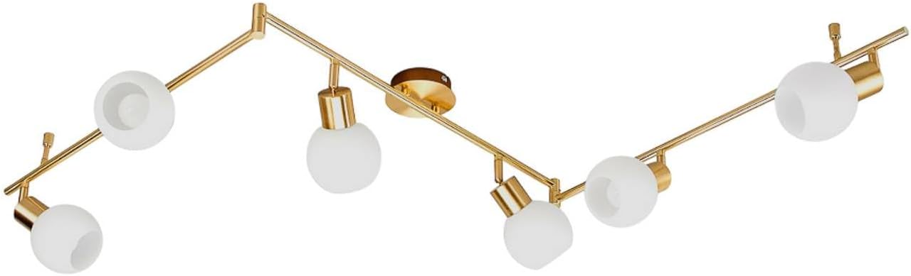 Lindby Deckenlampe 'Elaina' in Gold/Messing aus Metall u.a. für Wohnzimmer & Esszimmer (6 flammig, E14) - Deckenleuchte, Lampe, Wohnzimmerlampe