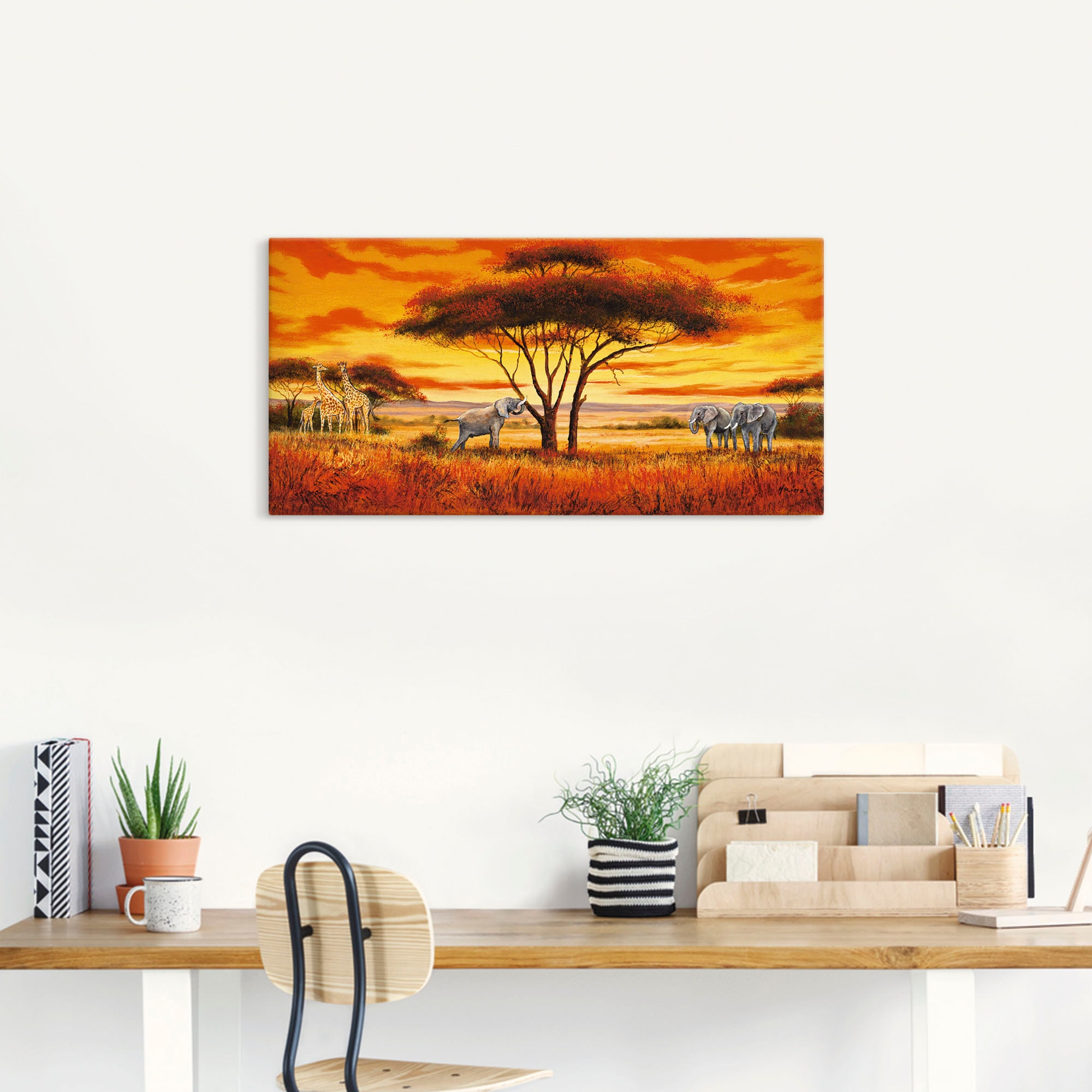 Artland Leinwandbild »Afrikanische Landschaft II« Afrika 1 Stk. tlg. als Alubild, Outdoorbild, Leinwandbild, Wandaufkleber, versch. Grössen