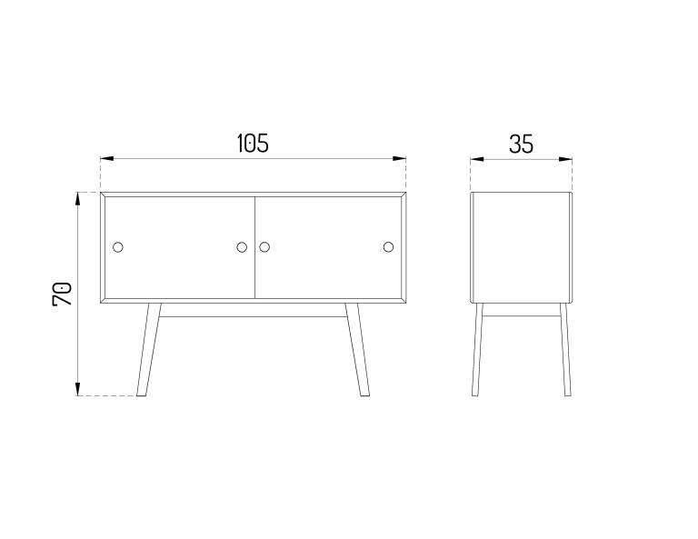 FDB Møbler A83 dressoir eiken naturel