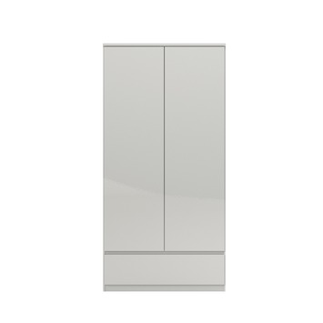 Kledingkast Neveda 2-deurs hoogglans wit 200x99x50 cm