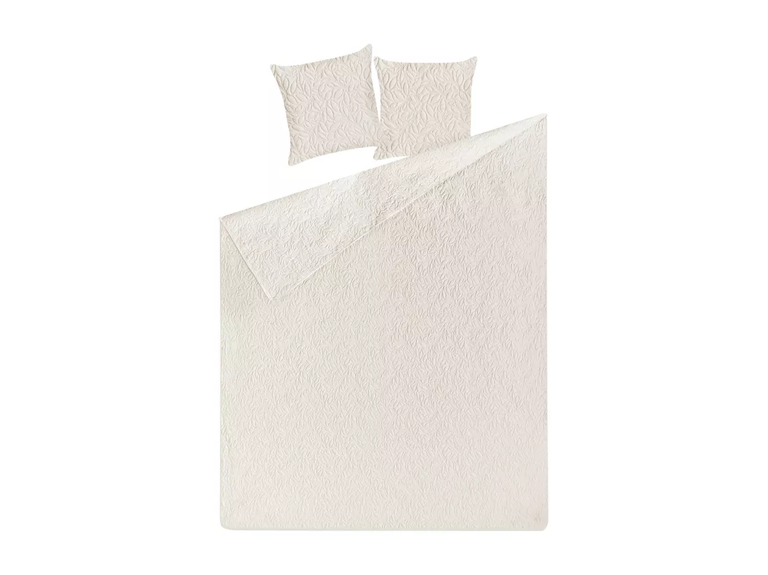 Couvre-lits avec coussins RUDKHAN 140 x 210 cm Crème