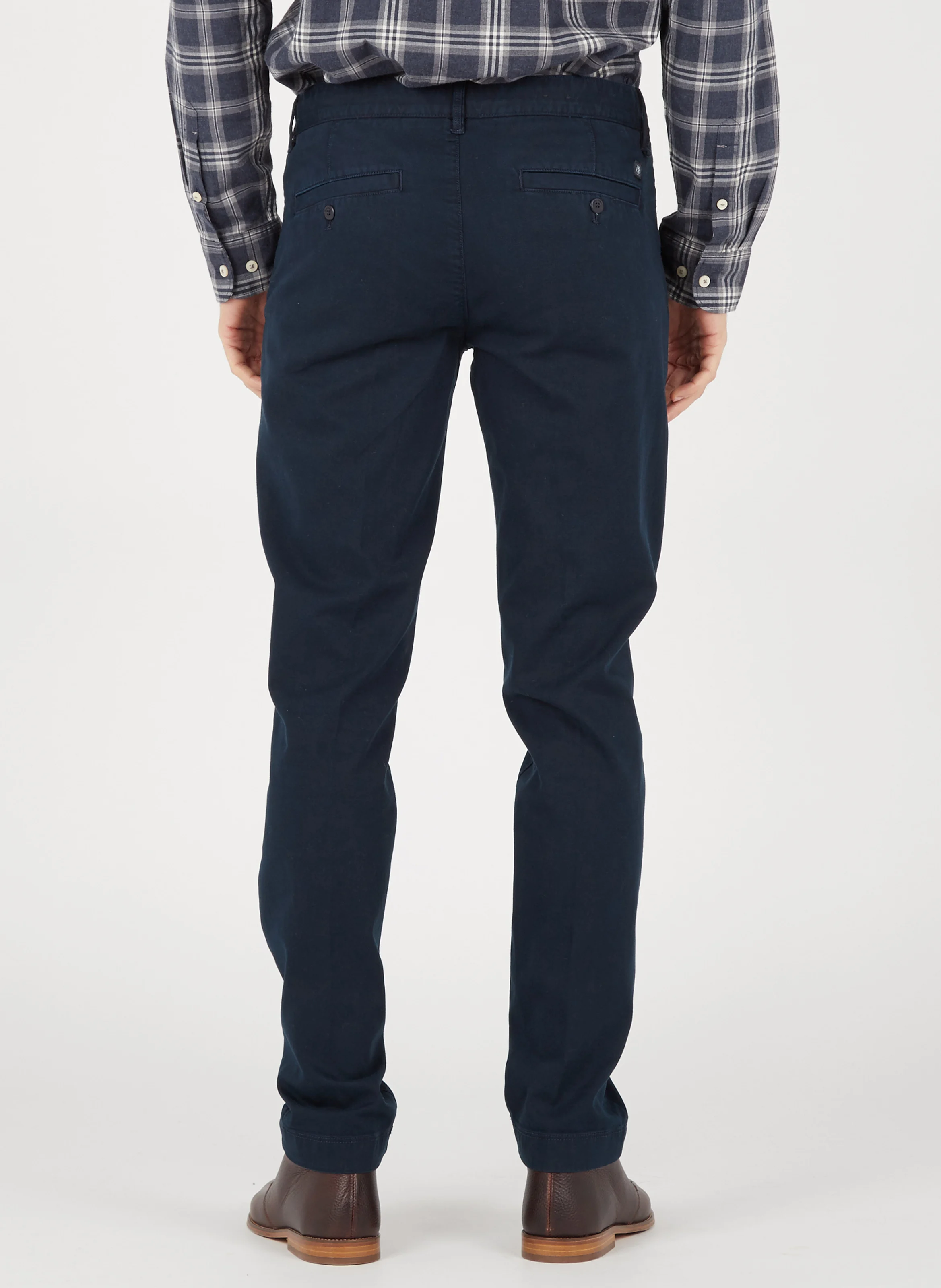Chino slim-fit en coton mélangé | Bleu